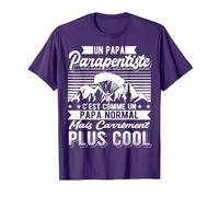 Papa Parapentiste T-Shirt, Homme, Violet, 3XL