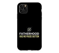 Papa, paternité, Bouton « No Pause » épuisé Coque pour iPhone 11 Pro Max
