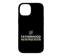 Papa, paternité, Bouton « No Pause » épuisé Coque pour iPhone 14