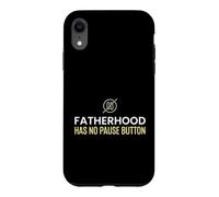 Papa, paternité, Bouton « No Pause » épuisé Coque pour iPhone XR