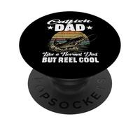 Papa Poisson-Chat comme Un Papa Normal mais Moulinet Cool Fisherman PopSockets PopGrip Adhésif