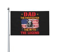 Papa Pompier : Le Mythe La Légende Drapeau De Jardin Drapeaux Décoratif Amusant Bannière De Cour Durable Pour Porche Bureaux Maison 3X5 Ft