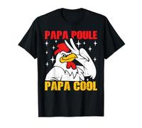 Papa Poule Papa Cool Fête Des Pères Fermier Homme Cadeau T-Shirt