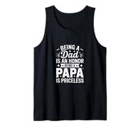 Papa rétro Être papa est un honneur Être papa n'a pas de prix Débardeur