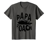 Papa Roach - Official Merchandise - Classic Infest Logo T-Shirt, Enfant, Asphalte, 4 Ans