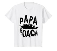 Papa Roach - Official Merchandise - Classic Infest Logo T-Shirt, Enfant, Blanc, 8 Ans