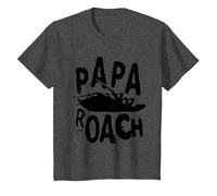 Papa Roach - Official Merchandise - Classic Infest Logo T-Shirt, Enfant, Chiné Foncé, 10 Ans