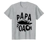 Papa Roach - Official Merchandise - Classic Infest Logo T-Shirt, Enfant, Gris Chiné, 10 Ans