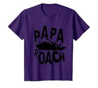 Papa Roach - Official Merchandise - Classic Infest Logo T-Shirt, Enfant, Violet, 8 Ans