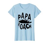 Papa Roach - Official Merchandise - Classic Infest Logo T-Shirt, Femme, Bleu Céleste, XXL