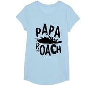 Papa Roach - Official Merchandise - Classic Infest Logo T-Shirt, Fille, Bleu Céleste, L