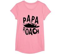Papa Roach - Official Merchandise - Classic Infest Logo T-Shirt, Fille, Rose, XS