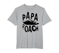 Papa Roach - Official Merchandise - Classic Infest Logo T-Shirt, Homme Grandes Tailles, Gris Chiné, 4X Tall