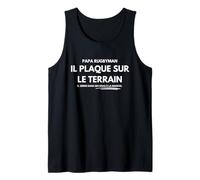 Papa Rugbyman Plaque Terrain Câlins Maison Débardeur
