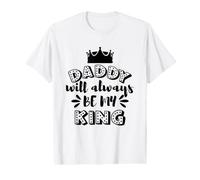Papa Sera Toujours ma Famille King Crown T-Shirt Graphique avec Valeur