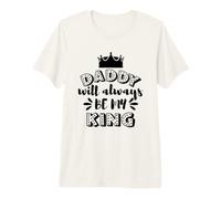 Papa Sera Toujours ma Famille King Crown T-Shirt Haut de Gamme