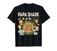 Papa Shark of The Wild One Safari Premier Anniversaire T-Shirt