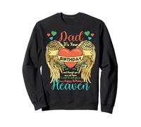 Papa Souhaite Un Joyeux Anniversaire à Angel in Heaven Heart Wing Sweatshirt