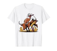 Papa Steer Wrestling Western Rodeo Cowboy T-Shirt