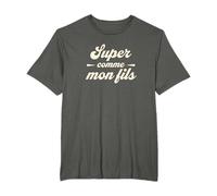 Papa Super comme mon fils génial idée fête des Pères T-Shirt