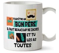 Papa Tasse Mug - pour être un bon père - Tasse Originale Idee Fête des Pères Cadeau Anniversaire Future Papa. Céramique 350 ML 1