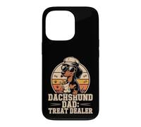 Papa Teckel Treat Dealer Motif Rétro Humour Chien Coque pour iPhone 13 Pro