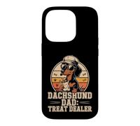 Papa Teckel Treat Dealer Motif Rétro Humour Chien Coque pour iPhone 14 Pro
