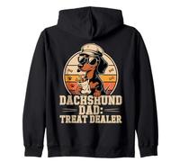 Papa Teckel Treat Dealer Motif Rétro Humour Chien Sweat à Capuche