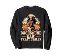 Papa Teckel Treat Dealer Motif Rétro Humour Chien Sweatshirt