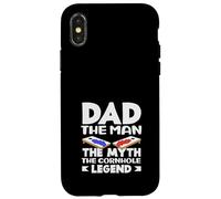 Papa The Man Myth Cornhole Legend Lover Coque pour iPhone X/XS