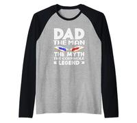 Papa The Man Myth Cornhole Legend Lover Manche Raglan