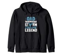 Papa The Storm Chasing Legend Météorologie Storm Chasing Sweat à Capuche