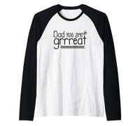 Papa, tu ES Un Tigre Amusant pour la fête des pères Manche Raglan