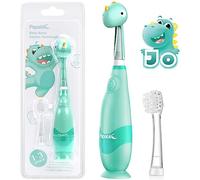 Papablic Baby Sonic Brosse à dents électrique pour enfant de 1 à 3 ans avec couvercle dinosaure mignon et minuterie LED intelligente (Jo)