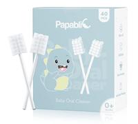 Papablic Lot de 40 nettoyeurs de langue pour bébé, nettoyeur de gencives avec poignée en papier pour bébés et nourrissons âgés de 0 à 2 ans