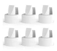 Papablic Lot de 6 valves à bec de canard pour Spectra et Medela, valves remplaçables pour valves Spectra S1 Spectra S2 et pompe Medela, sans BPA/DEHP blanc