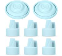 Papablic Lot de 8 valves en bec de canard et membrane en silicone compatibles avec Spectra S1, S2 et 9 Plus, remplace la valve Spectra et le diaphragme en silicone, sans BPA/DEHP, bleu
