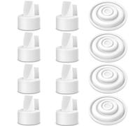 Papablic Pièces de pompe compatibles avec Spectra S1 Spectra S2 Spectra 9 Plus, y compris 8 valves en bec de canard pour pompe Spectra et Medela avec style, membrane en silicone 4 pièces pour