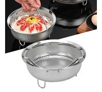Papaçon à légumes, panier à vapeur pour pot, panier de vapeur avec poignée pliable 304 Insert de colonissement multifonctionnel en acier inoxydable pour le pot à cuif électrique (S)