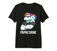 Papacorn Père Fille Licorne T-Shirt Haut de Gamme
