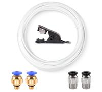 PAPAcroscoma Kit de tuyaux PTFE 10m : tuyau en Téflon pour imprimante 3D avec cutter/PC4-M6/PC4-M10 pour filament de 1,75 mm, compatible avec Bambu Lab A1/A1 mini/P1P/P1S/X1C etc (blanc)