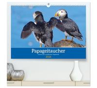 Papageitaucher - Clowns der nordischen Vogelwelt (hochwertiger Premium Wandkalender 2026 DIN A2 quer), Kunstdruck in Hochglanz: Papageitaucher sind die Lieblinge vieler Nordlandtouristen