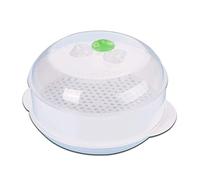 Papaquade micro-ondes, vapeur en plastique à vapeur à légumes, 8,4x7.1x4,7 pouce micro-vapeur à légumes avec couvercle transparent, couvercle micro-riz de qualité alimentaire avec poignée pour cuite