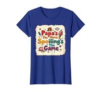Papa's The Name, Spoiling's The Game - Cadeau pour Grand-père T-Shirt, Femme, Bleu Royal, 3XL