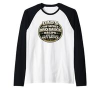 Papas Top Secret Recette de Sauce Barbecue Funny Grill Dad Manche Raglan