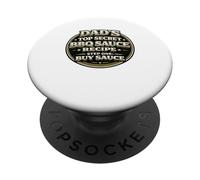 Papas Top Secret Recette de Sauce Barbecue Funny Grill Dad PopSockets PopGrip Adhésif