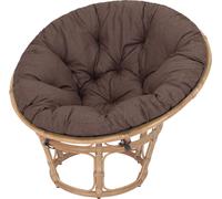 Papasan coussin de fauteuil - Coussin d'assise confortable et coussin de sol 114 cm pour le confort d'assise et la détente Coussin pour fauteuil de jardin Marron