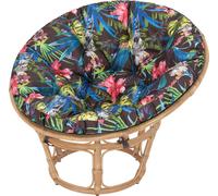 Papasan coussin de fauteuil - Coussin d'assise confortable et coussin de sol 114 cm pour le confort d'assise et la détente Coussin de salon de jardin Fauteuil de jardin noir