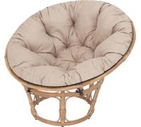 Papasan coussin de fauteuil - Coussin d'assise confortable et coussin de sol 114 cm pour le confort d'assise et la détente Coussin pour fauteuil de jardin Beige