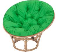 Papasan coussin Soa - Ø114 cm, 8 cm d'épaisseur - vert, résistant aux intempéries, OEKO-TEX, coussin rond pour Jordrup & fauteuil suspendu | Pillowprim
